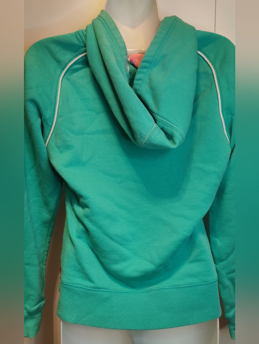 Vintage Y2K GFS Coed ESU Warriors Hoodie Green Pink Sz M - Picture 4 of 6